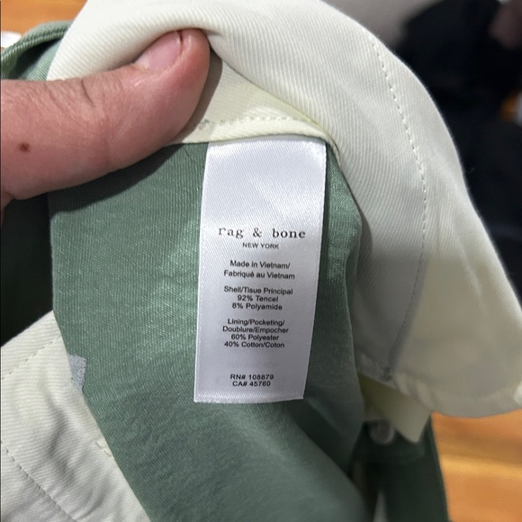 rag & bone Soft Sage Green Casual Trousers - Picture 3 of 8